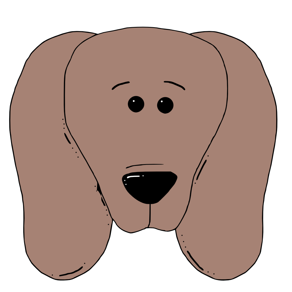 OnlineLabels Clip Art - Dog Face 4