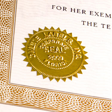 Certificate Seals - Gold/Silver, Embossable