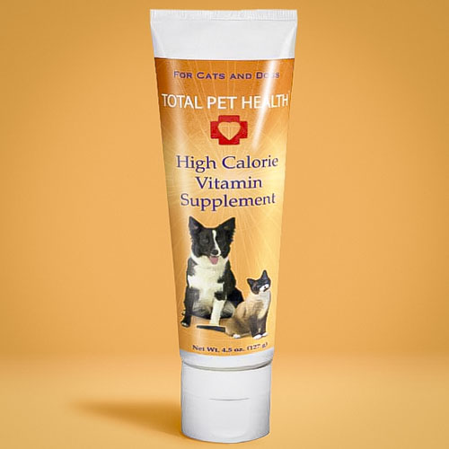 Total pet health squeezable label.