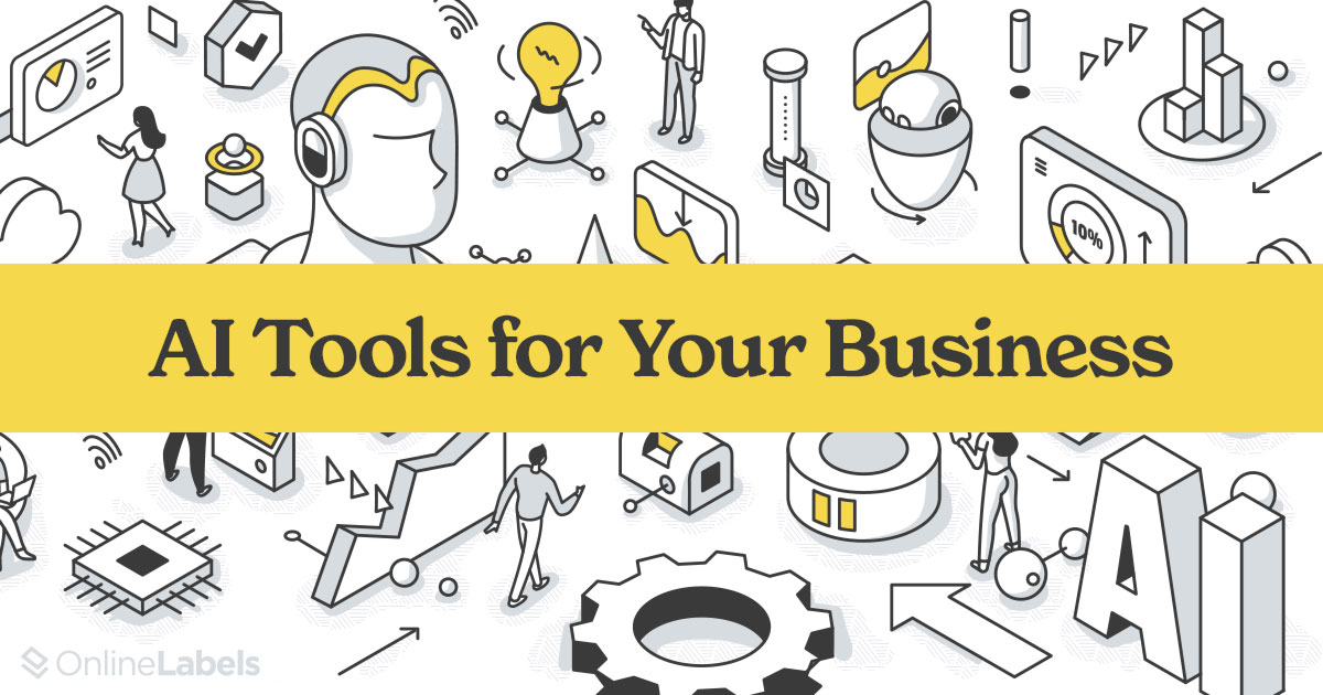 Banner graphic of small business AI tools.
