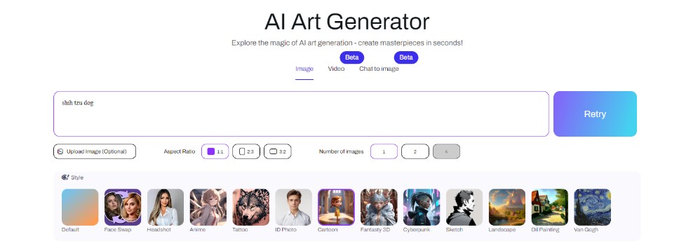 Artguru Free Online AI Sticker Generator