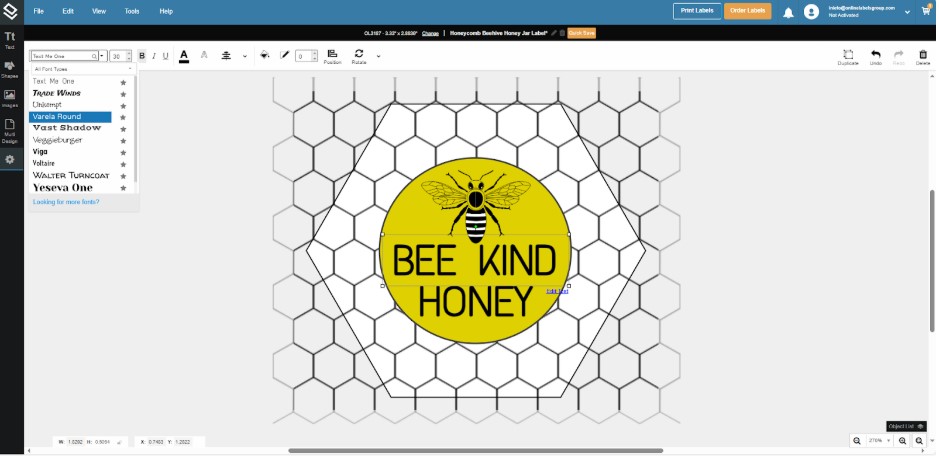 Starting your honey label design