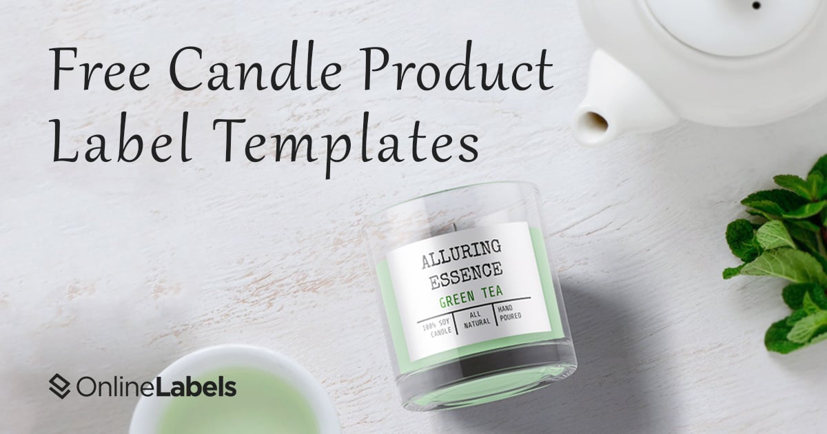 Free product label templates you can use to build your candle business and create custom product packaging