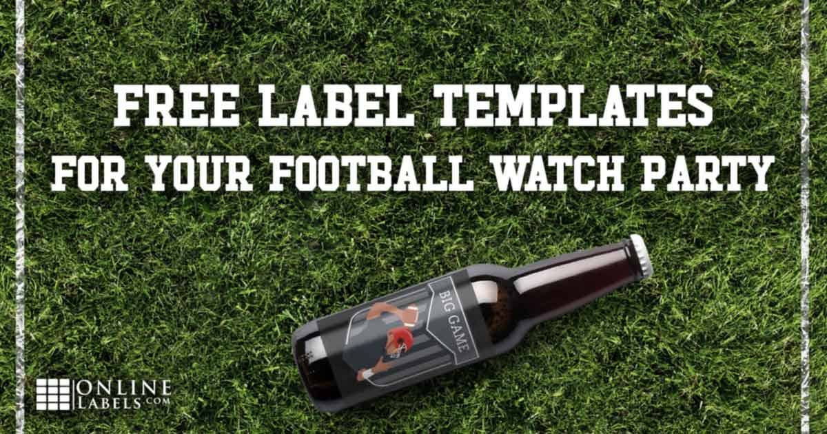 Football game day label template roundup article