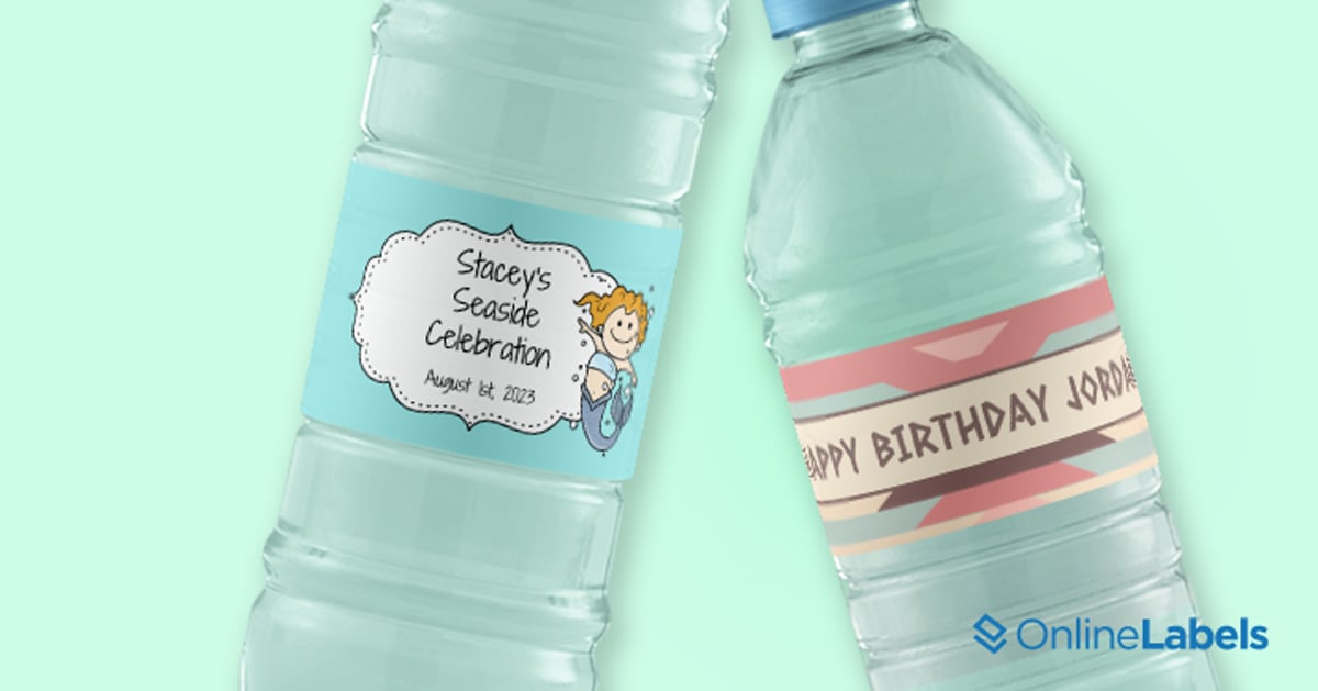 Step up your child's birthday party with these free printable water bottle label templates