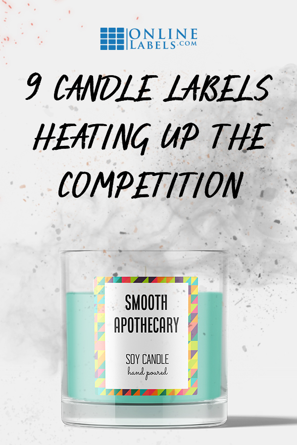 Examples of product label designs for candles