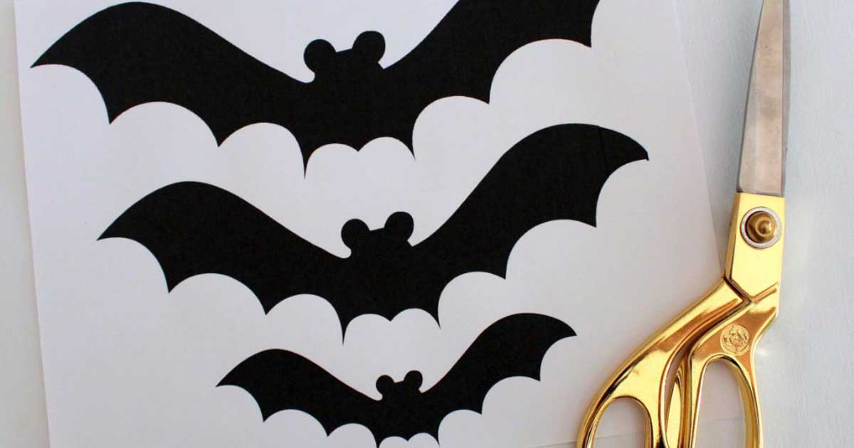 Printable of bats for Halloween