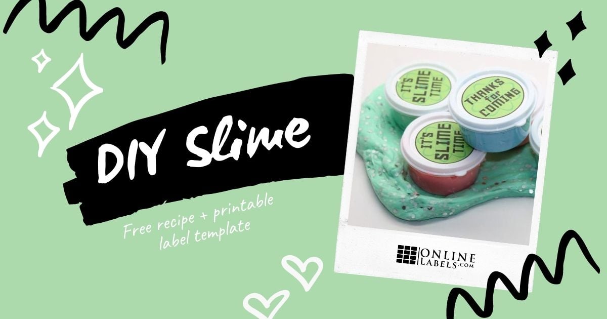 How to make slime from scratch + free printable labels