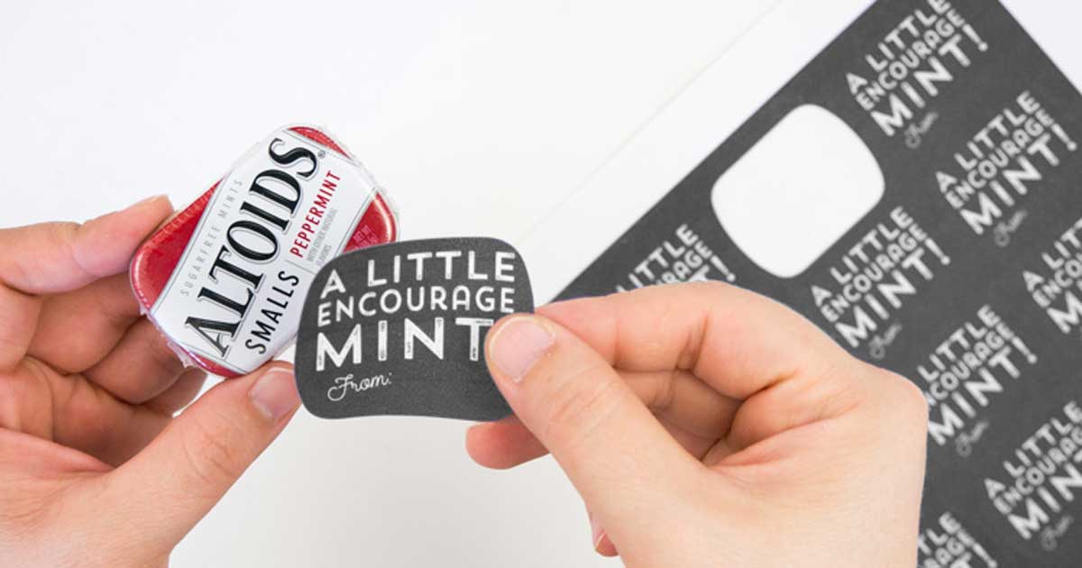 DIY custom mint tins: some encourageMINTS - step 2