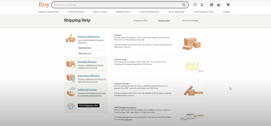 How to Print Shipping Labels on Etsy