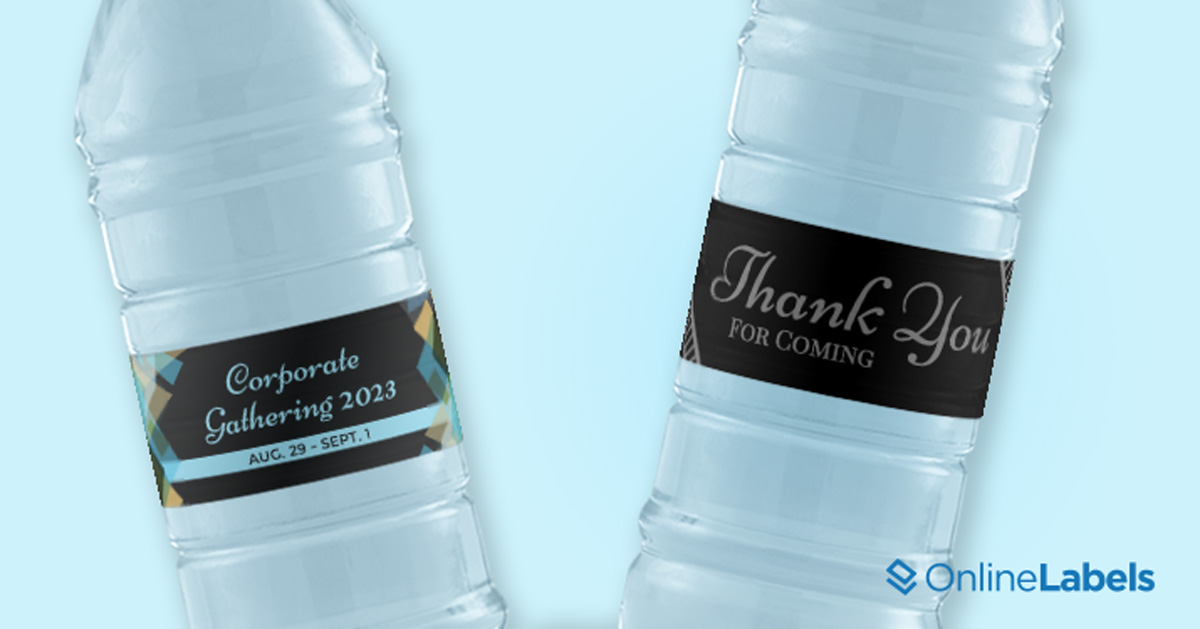 Run a professional event with free printable water bottle label templates