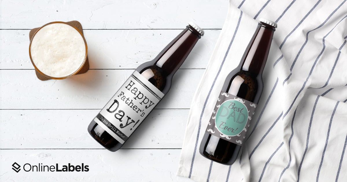 Wrap Dad's favorite bottle of beer in one of these free printable label templates for Father's Day