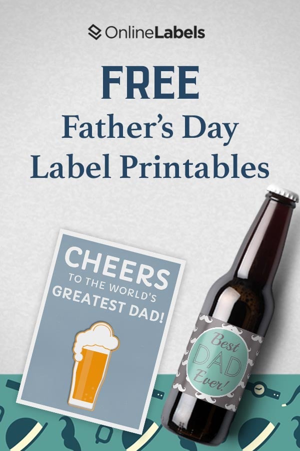 Label templates for Father's Day