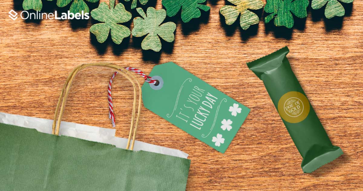 Free printable party favor label templates for St. Patrick's Day