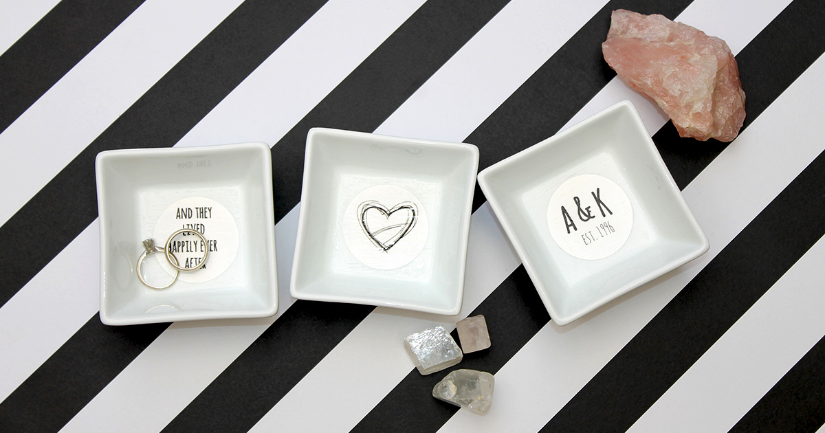 Wedding ring dish collection.