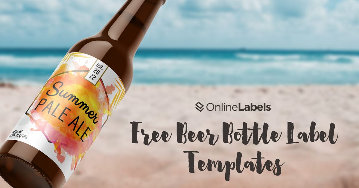Beer bottle label template roundup article