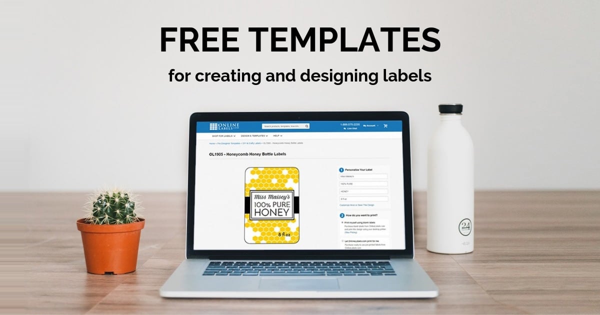 Where to find free blank and pre-designed templates for creating and designing personalized labels at home