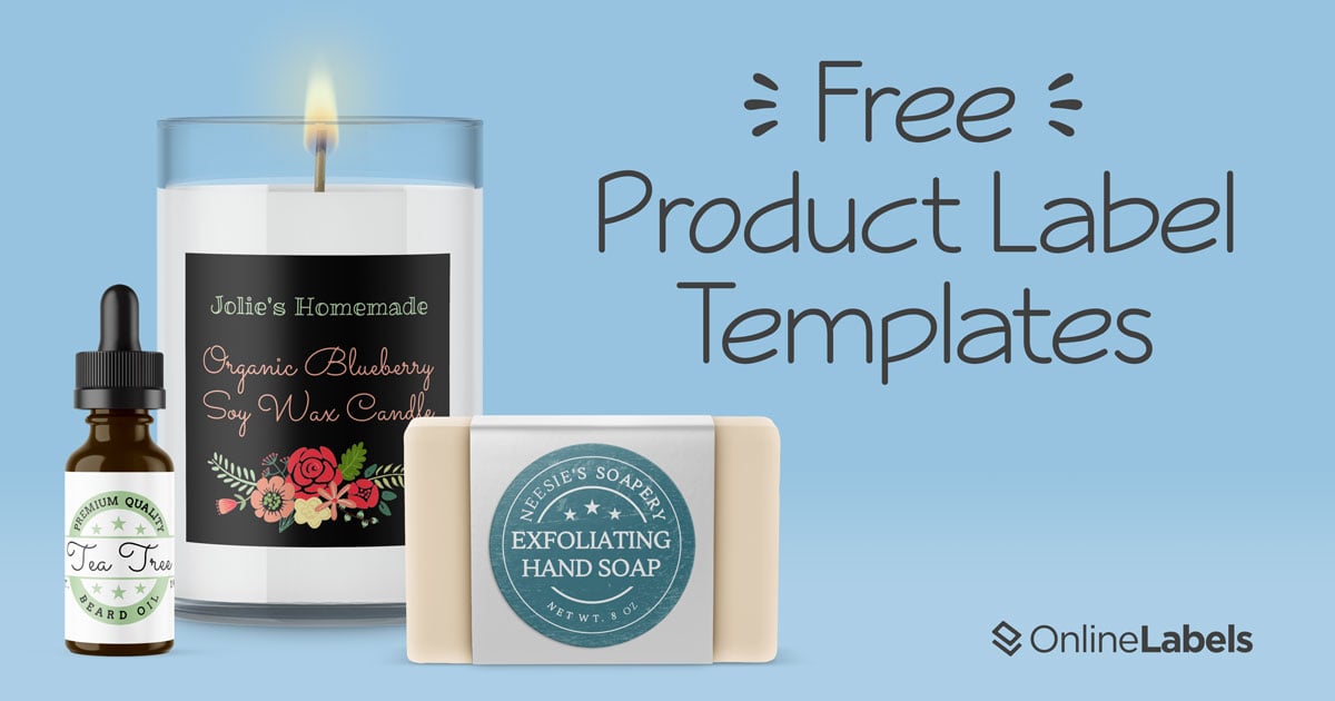 Free product label template examples.