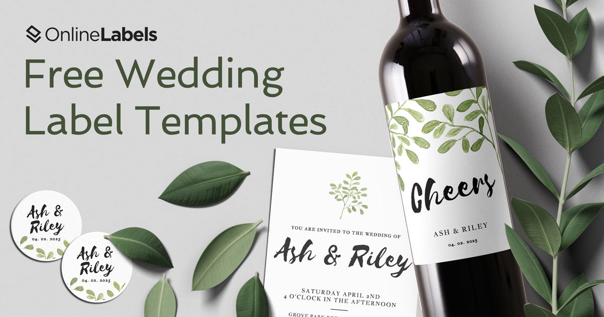 Free wedding label templates
