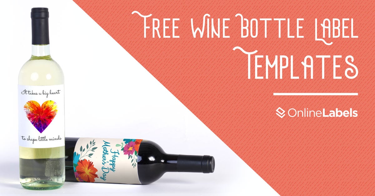 Wine bottle label template roundup article