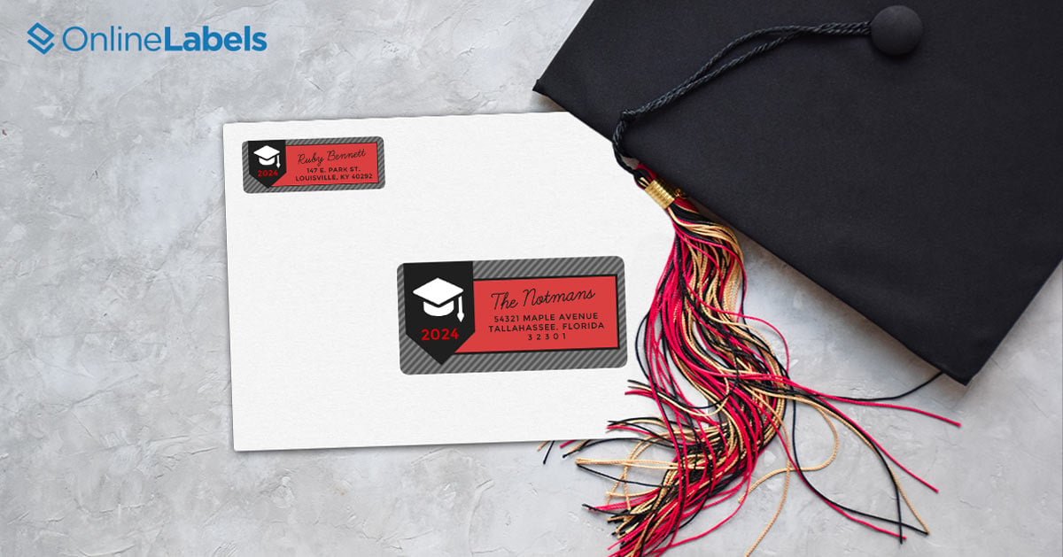 Address label templates for graduation.