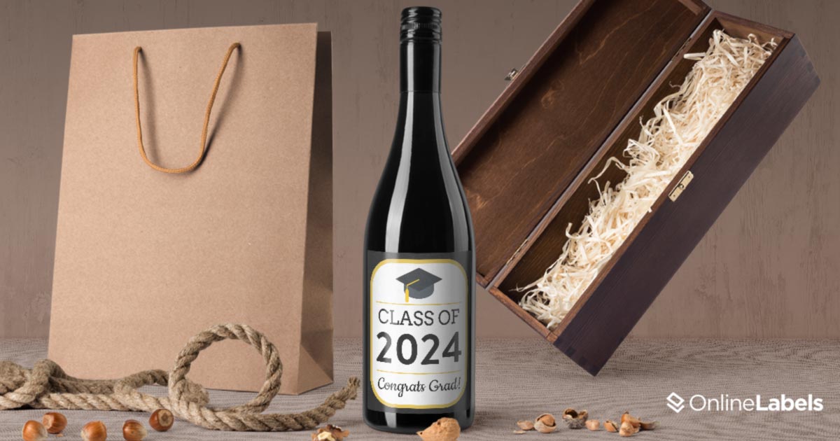 Help your college grad celebrate their accomplishment with a custom bottle of wine