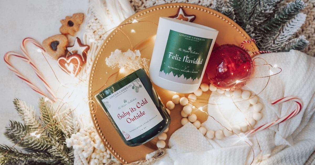 Holiday candle labels