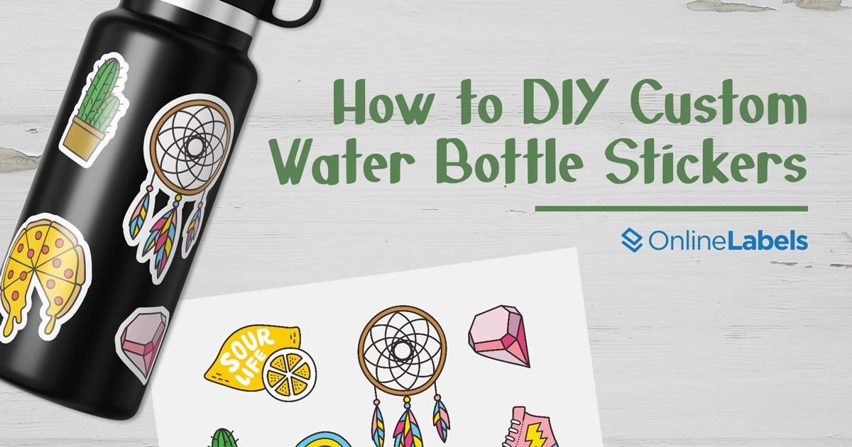 How to DIY your own custom water bottle stickers. A step by step guide