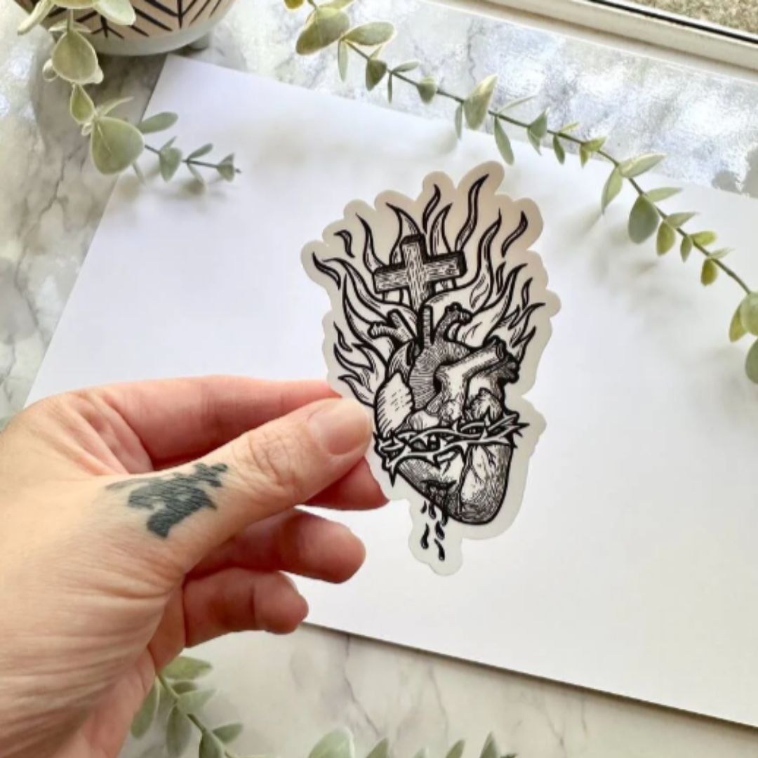 Illustrated Heart Sticker