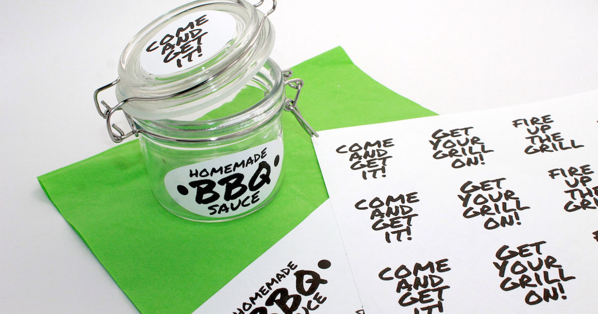 How to label handmade BBQ sauce jars