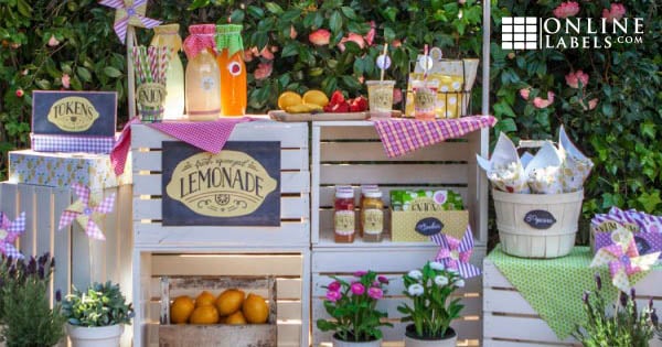 Free Lemonade Stand Label Templates by Lia Griffith