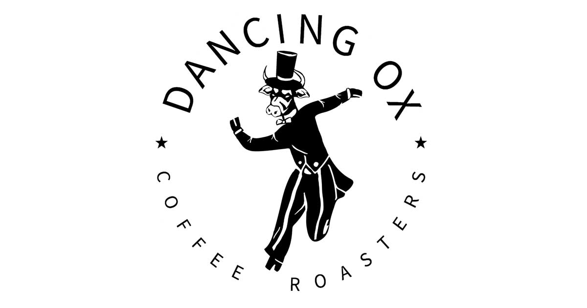 Dancing Ox Coffee Roasters logo black and white