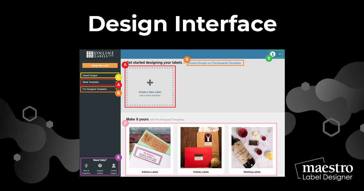Understanding the design interface of Maestro Label Designer