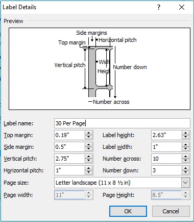 liste for ord etiketter for Mac/list for word labels for mac