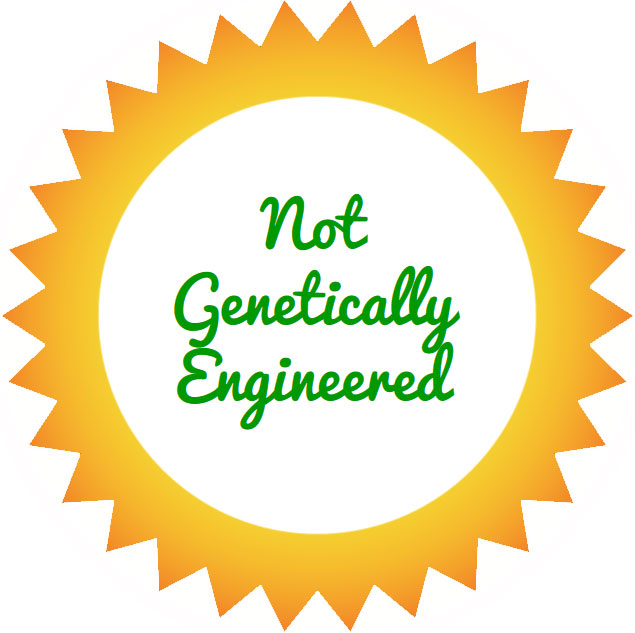 Not genetically engineered starburst label template