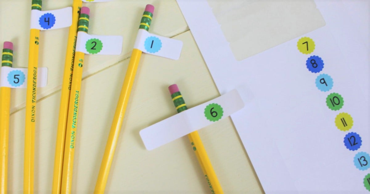 Step 2: Adding a numbered flag to Number 2 pencils