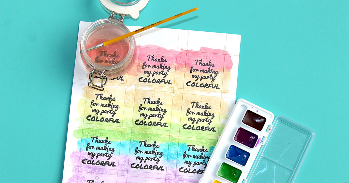 Paint or color your own party favor gift tags