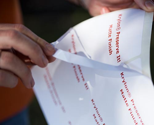 Peel off the label matrix