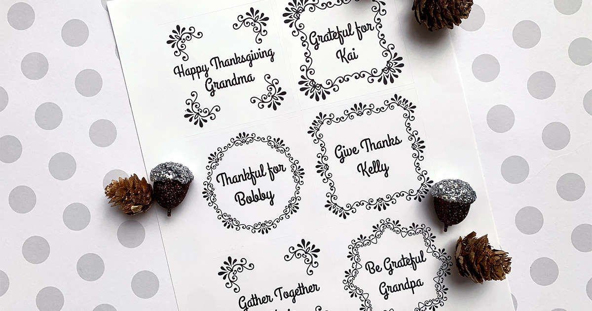 Thanksgiving place setting template.