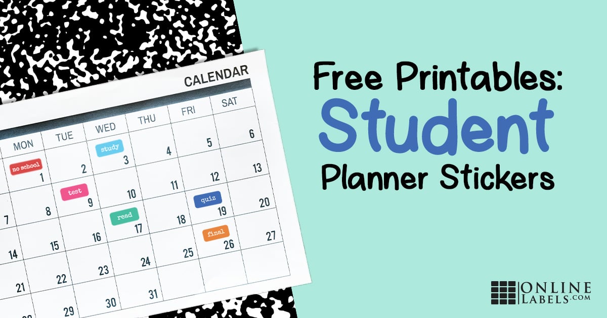 Free Colorful Student Planner Stickers
