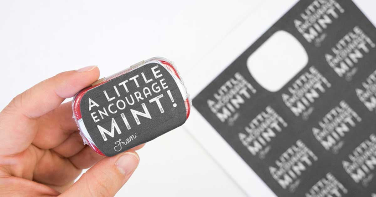 DIY custom mint tins: some encourageMINTS - step 3