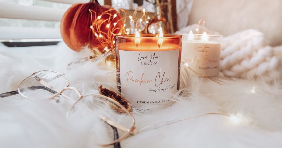 Pumpkin chai candle label