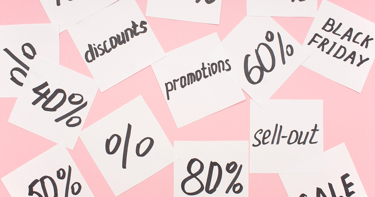 4 types of in-store and online sales: blanket, bonus, brand builders, and promotions