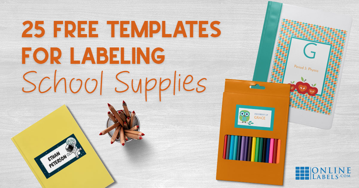 25 Free Label Templates For Back To School