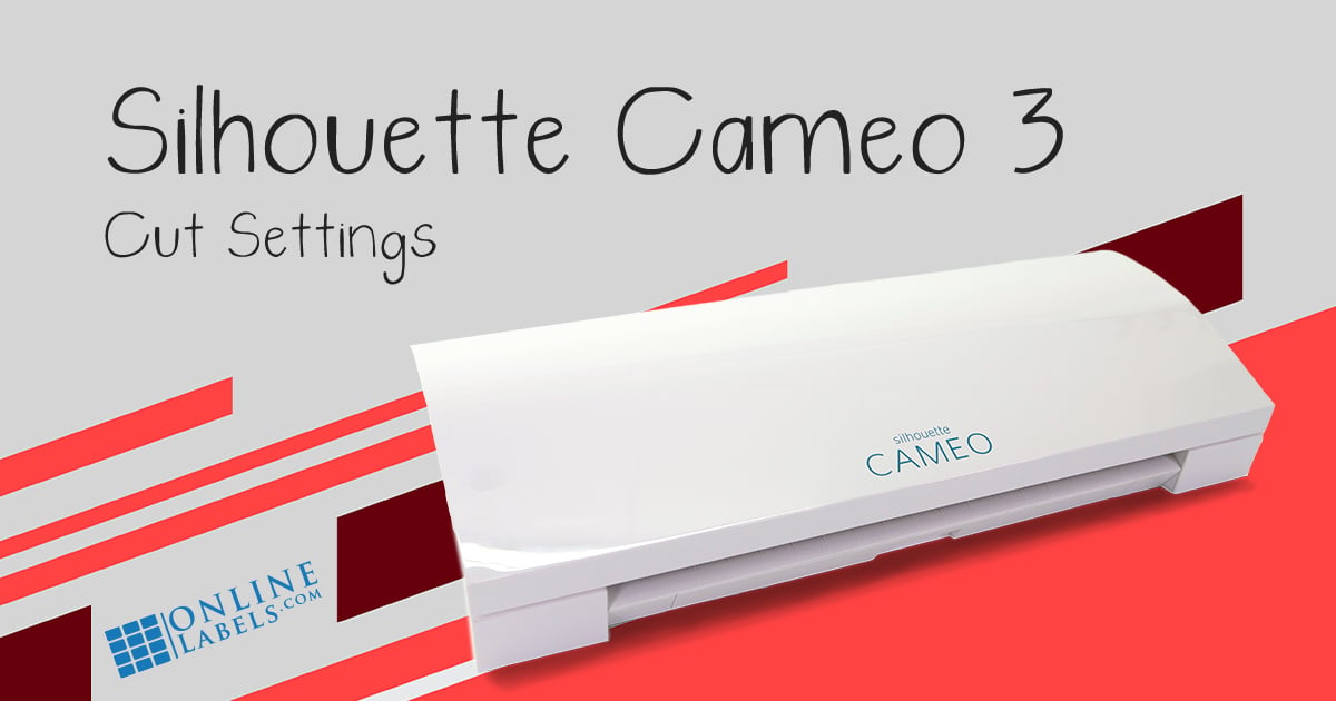 Cut settings for OnlineLabels sticker paper and Silhouette Cameo 3, electronic cutting machine