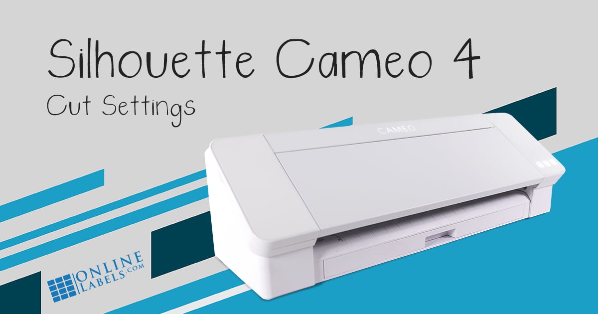 Cut settings for OnlineLabels sticker paper and Silhouette Cameo 4, electronic cutting machine