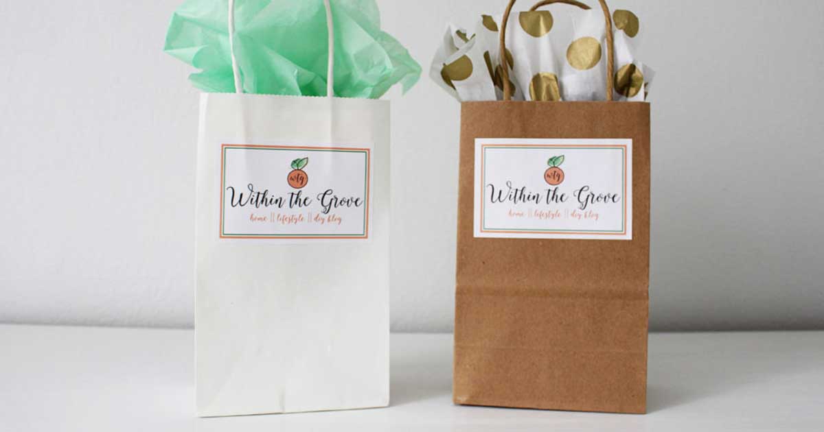 Logo'd bags for small purchases