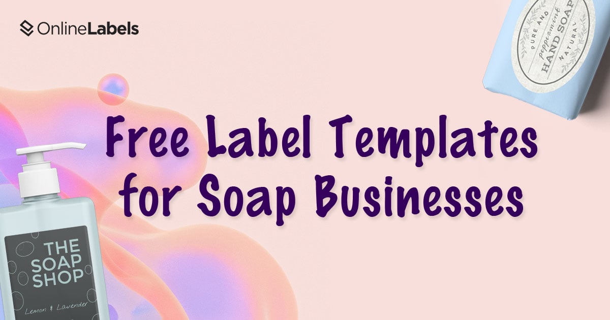 Free label templates to decorate and brand handmade soaps
