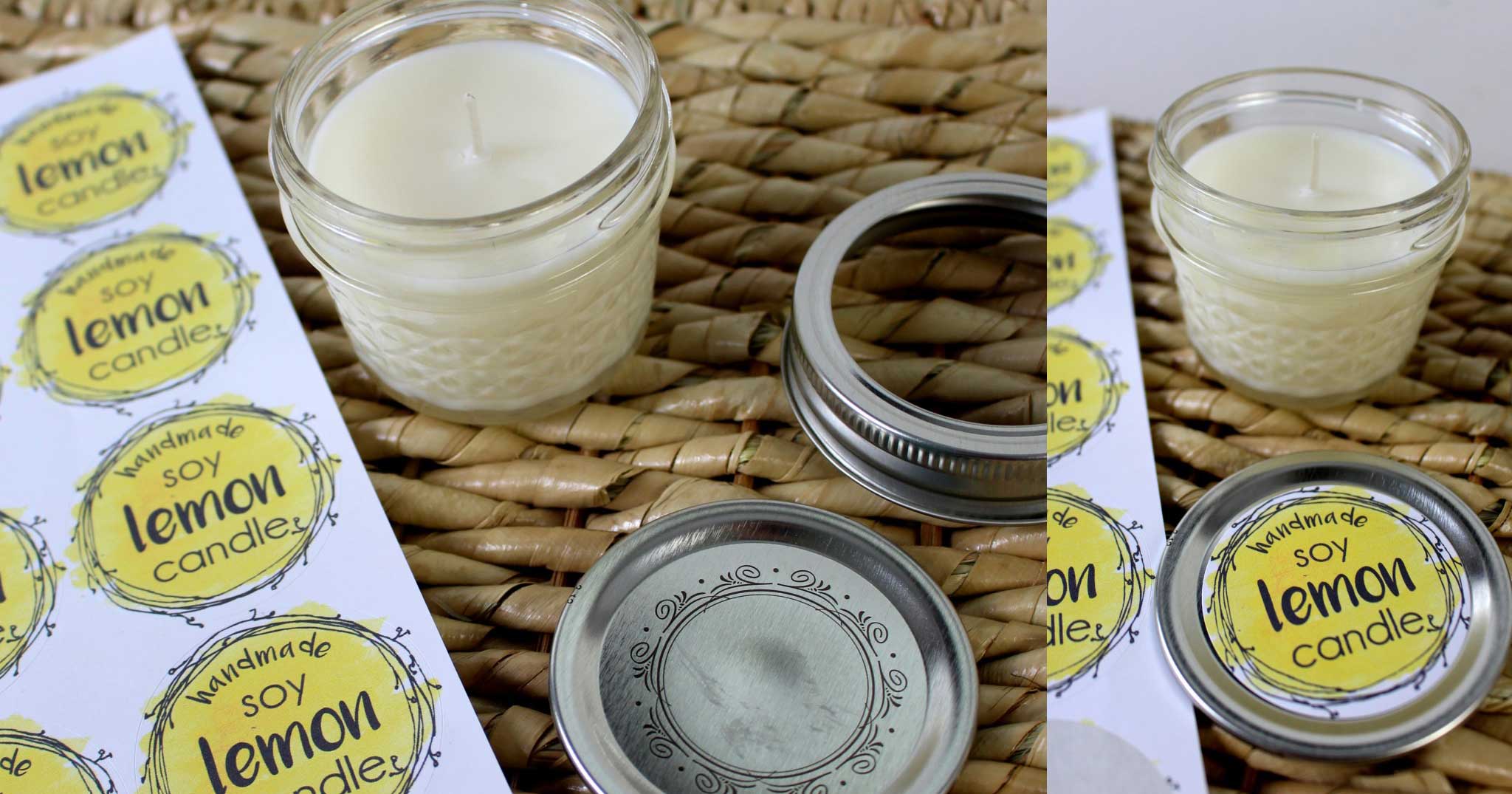 DIY soy candles: Top off your candle with a lid label