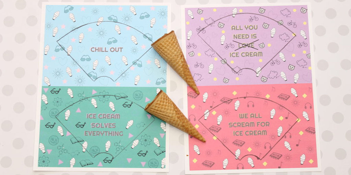 How to make custom ice cream cone wrappers